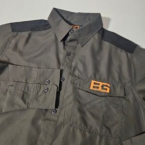 Bear Grylls by Craghoppers Men Olive Green Button Up Field Shirt Size L